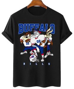 T Shirt Women 2 DSLT04 Buffalo Bills Bugs Bunny And Taz Player T Shirt