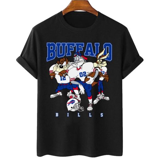 T Shirt Women 2 DSLT04 Buffalo Bills Bugs Bunny And Taz Player T Shirt