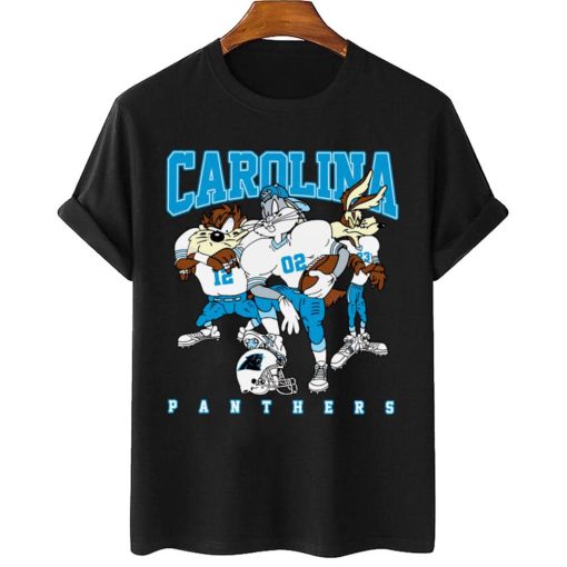 T Shirt Women 2 DSLT05 Carolina Panthers Bugs Bunny And Taz Player T Shirt