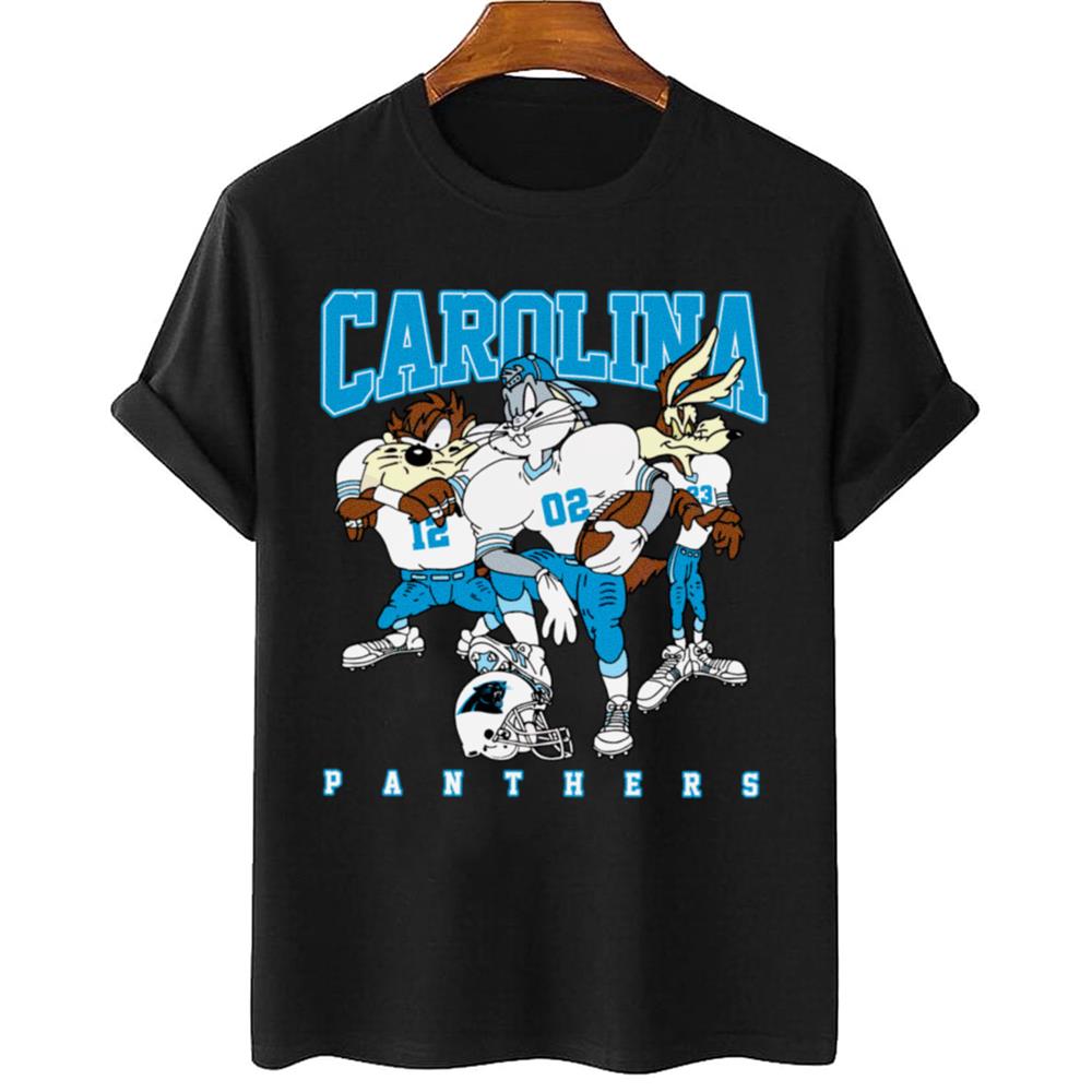 Carolina Panthers Bugs Bunny And Taz Player T-Shirt