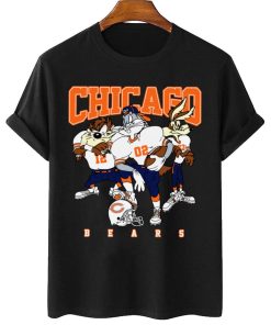 T Shirt Women 2 DSLT06 Chicago Bears Bugs Bunny And Taz Player T Shirt