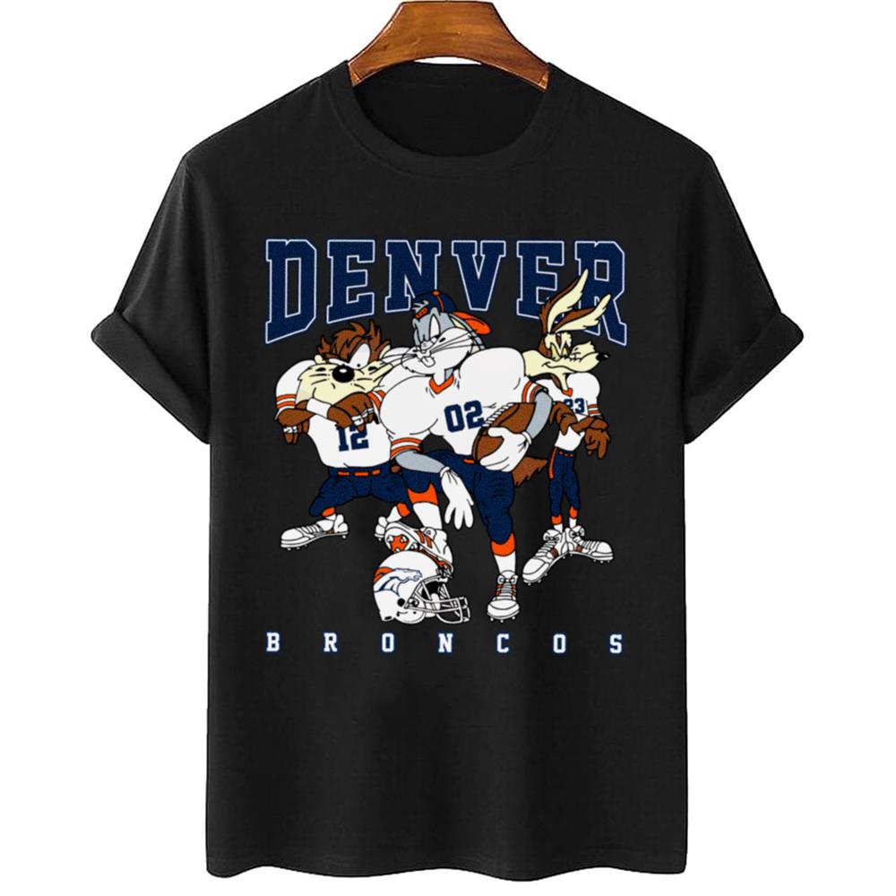 Denver Broncos Bugs Bunny And Taz Player T-Shirt