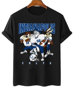 T Shirt Women 2 DSLT14 Indianapolis Colts Bugs Bunny And Taz Player T Shirt