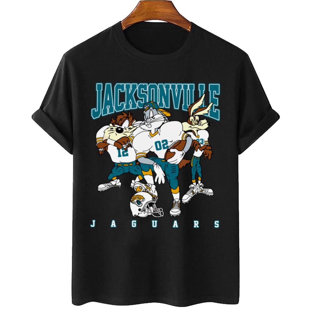 Jacksonville Jaguars Bugs Bunny And Taz Player T-Shirt