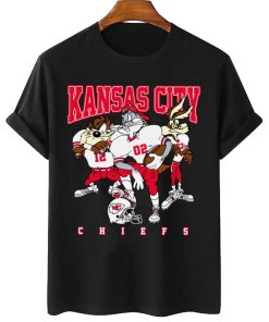 T Shirt Women 2 DSLT16 Kansas City Chiefs Bugs Bunny And Taz Player T Shirt