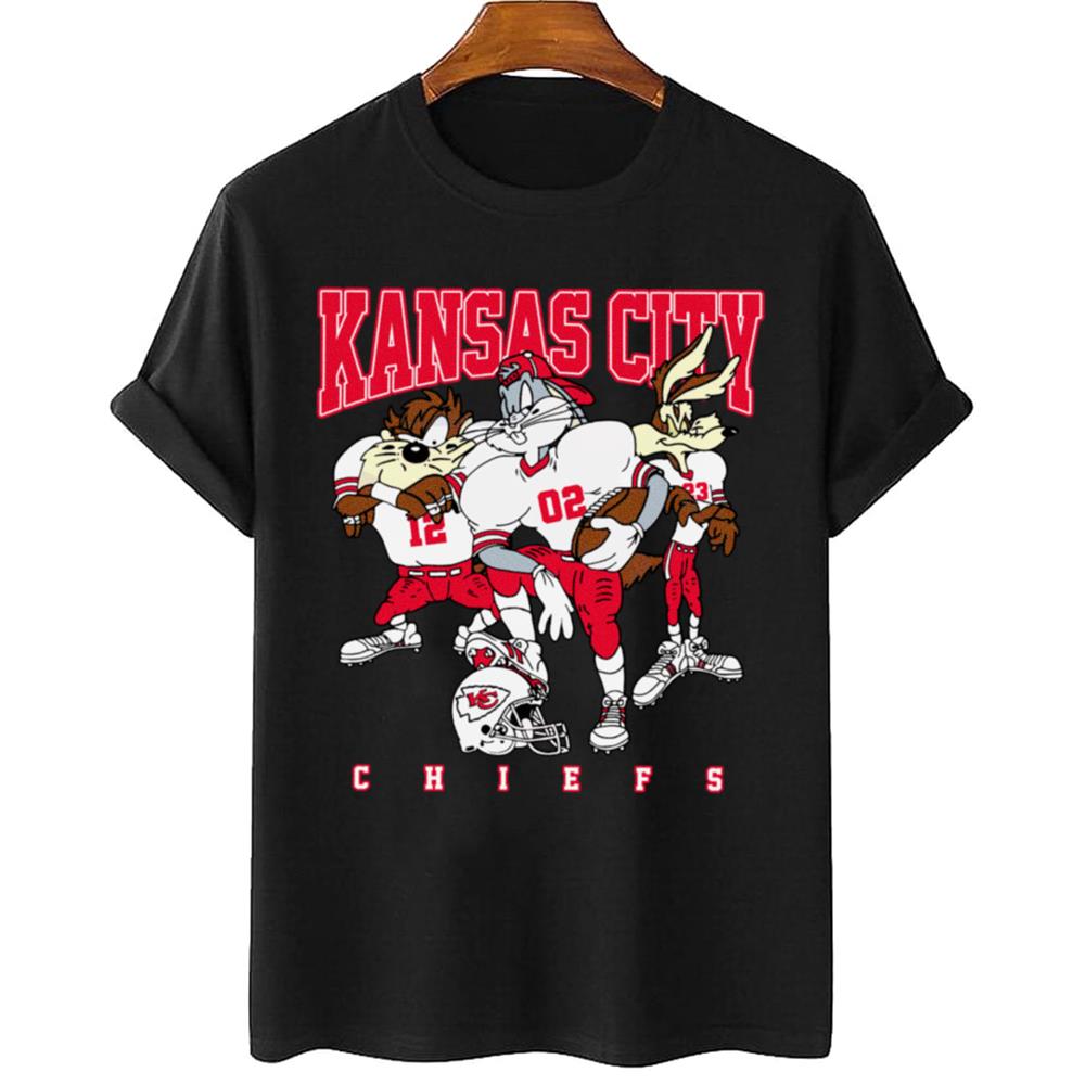 Kansas City Chiefs Bugs Bunny And Taz Player T-Shirt