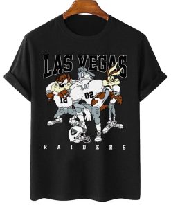T Shirt Women 2 DSLT17 Las Vegas Raiders Bugs Bunny And Taz Player T Shirt