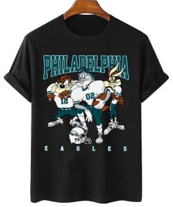 T Shirt Women 2 DSLT26 Philadelphia Eagles Bugs Bunny And Taz Player T Shirt