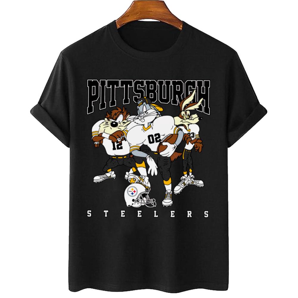 Pittsburgh Steelers Bugs Bunny And Taz Player T-Shirt