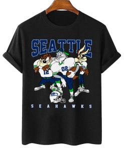 T Shirt Women 2 DSLT29 Seattle Seahawks Bugs Bunny And Taz Player T Shirt