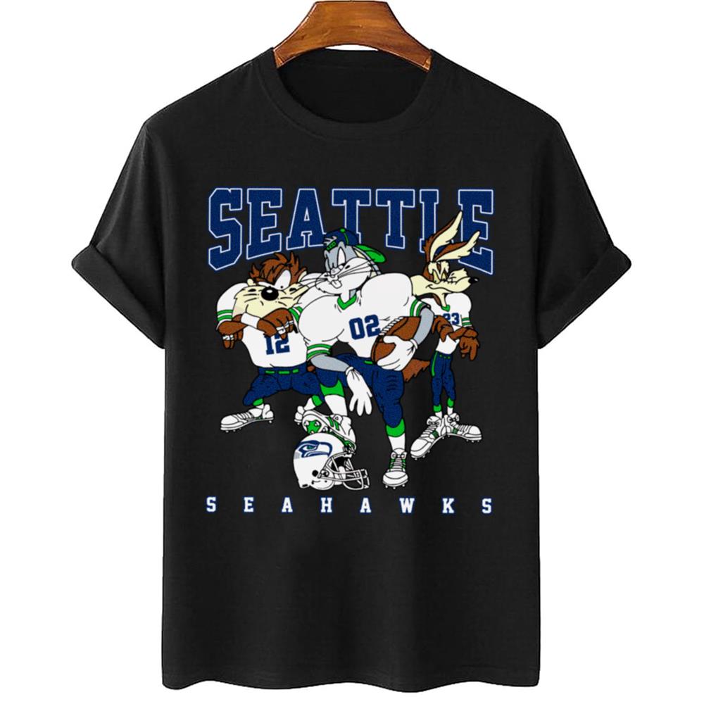 Seattle Seahawks Bugs Bunny And Taz Player T-Shirt