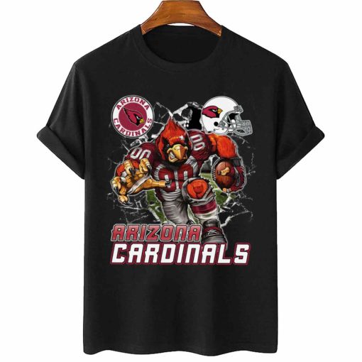 T Shirt Women 2 DSMC0201 Mascot Breaking Through Wall Arizona Cardinals T Shirt