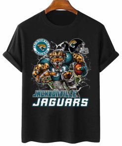 T Shirt Women 2 DSMC0215 Mascot Breaking Through Wall Jacksonville Jaguars T Shirt