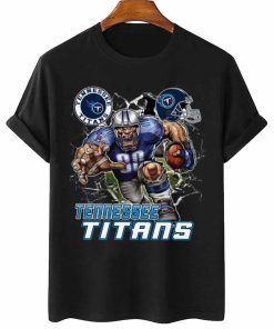 T Shirt Women 2 DSMC0230 Mascot Breaking Through Wall Tennessee Titans T Shirt