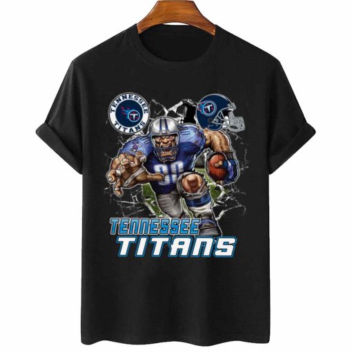 T Shirt Women 2 DSMC0230 Mascot Breaking Through Wall Tennessee Titans T Shirt