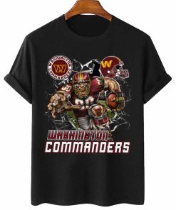 T Shirt Women 2 DSMC0231 Mascot Breaking Through Wall Washington Commanders T Shirt