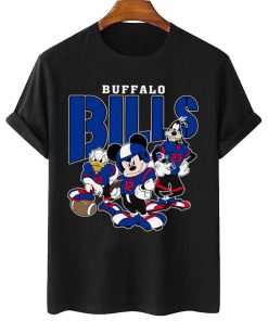 T Shirt Women 2 DSMK04 Buffalo Bills Mickey Donald Duck And Goofy Football Team T Shirt