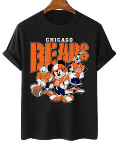 T Shirt Women 2 DSMK06 Chicago Bears Mickey Donald Duck And Goofy Football Team T Shirt