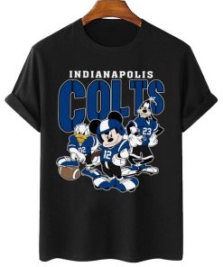 T Shirt Women 2 DSMK14 Indianapolis Colts Mickey Donald Duck And Goofy Football Team T Shirt