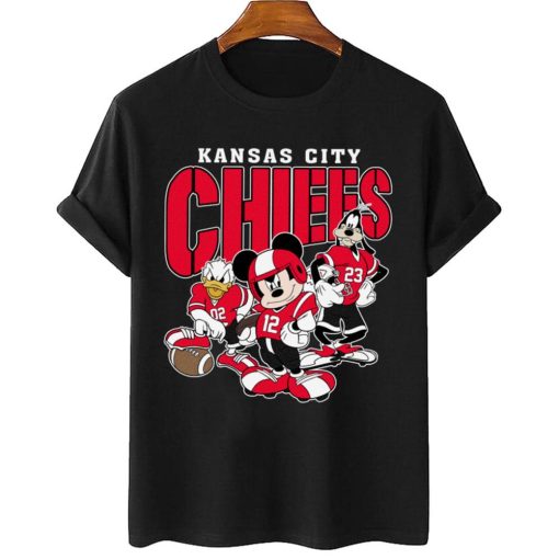 T Shirt Women 2 DSMK16 Kansas City Chiefs Mickey Donald Duck And Goofy Football Team T Shirt
