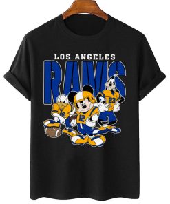 T Shirt Women 2 DSMK19 Los Angeles Rams Mickey Donald Duck And Goofy Football Team T Shirt