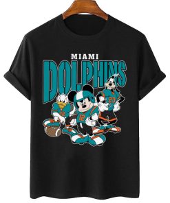T Shirt Women 2 DSMK20 Miami Dolphins Mickey Donald Duck And Goofy Football Team T Shirt