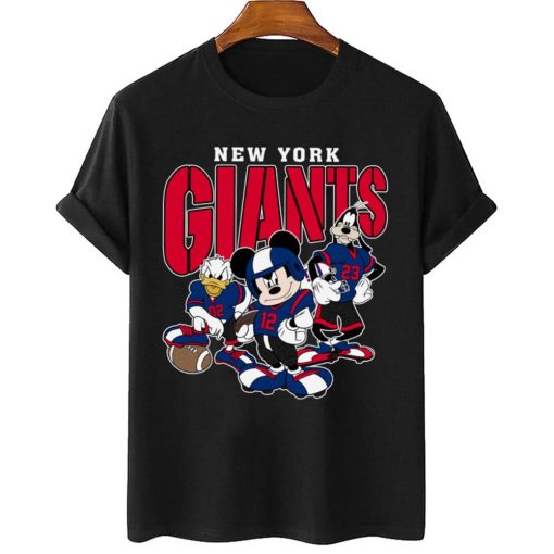 T Shirt Women 2 DSMK24 New York Giants Mickey Donald Duck And Goofy Football Team T Shirt