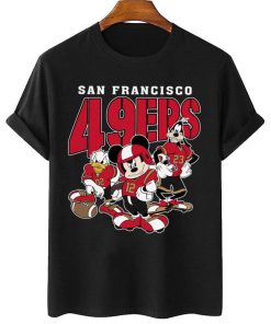 T Shirt Women 2 DSMK28 San Francisco 49ers Mickey Donald Duck And Goofy Football Team T Shirt