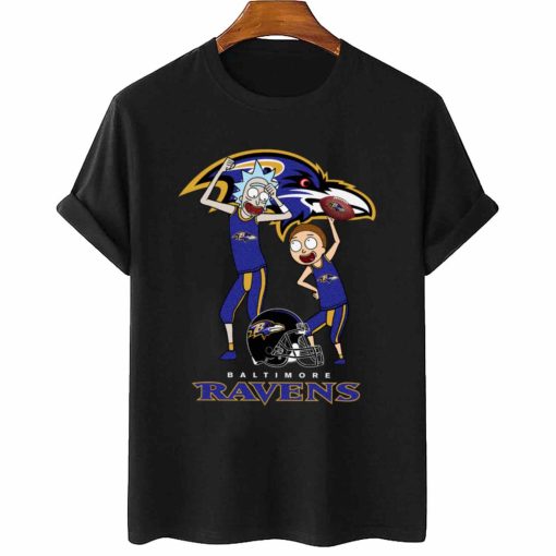 T Shirt Women 2 DSRM03 Rick And Morty Fans Play Football Baltimore Ravens