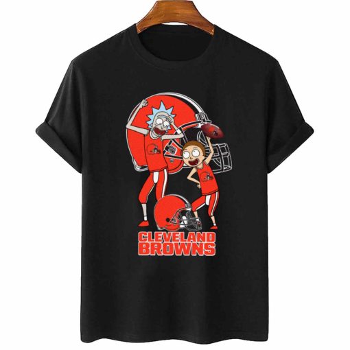 T Shirt Women 2 DSRM08 Rick And Morty Fans Play Football Cleveland Browns 1