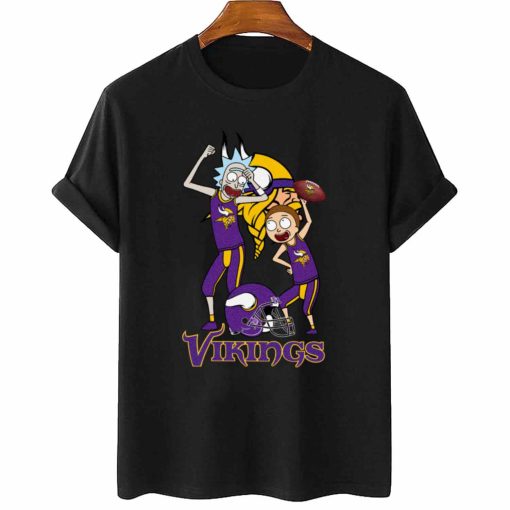T Shirt Women 2 DSRM21 Rick And Morty Fans Play Football Minnesota Vikings