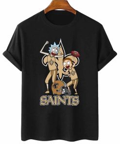 T Shirt Women 2 DSRM23 Rick And Morty Fans Play Football New Orleans Saints