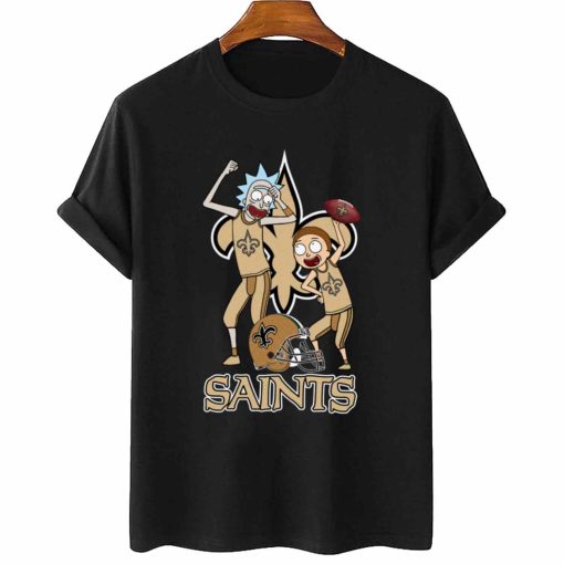T Shirt Women 2 DSRM23 Rick And Morty Fans Play Football New Orleans Saints