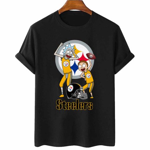 T Shirt Women 2 DSRM27 Rick And Morty Fans Play Football Pittsburgh Steelers