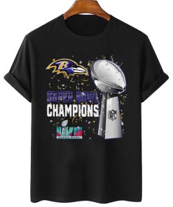 T Shirt Women 2 DSSB03 Baltimore Ravens Super Bowl LVII 2023 Champions T Shirt