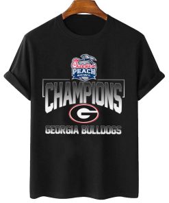 T Shirt Women 2 Georgia Bulldogs Chick Fil A Peach Bowl Champions T Shirt