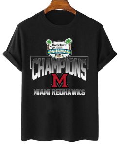 T Shirt Women 2 Miami RedHawks Bahamas Bowl Champions T Shirt