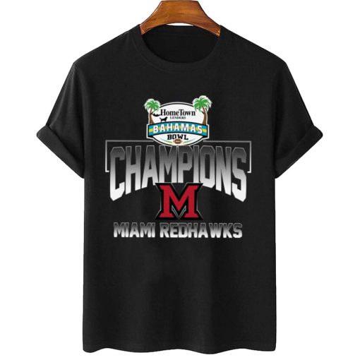 T Shirt Women 2 Miami RedHawks Bahamas Bowl Champions T Shirt