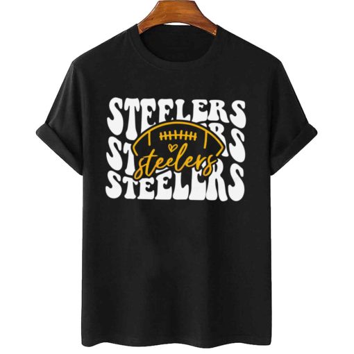 T Shirt Women 2 TSBN120 Steelers Team Boho Groovy Style Pittsburgh Steelers T Shirt