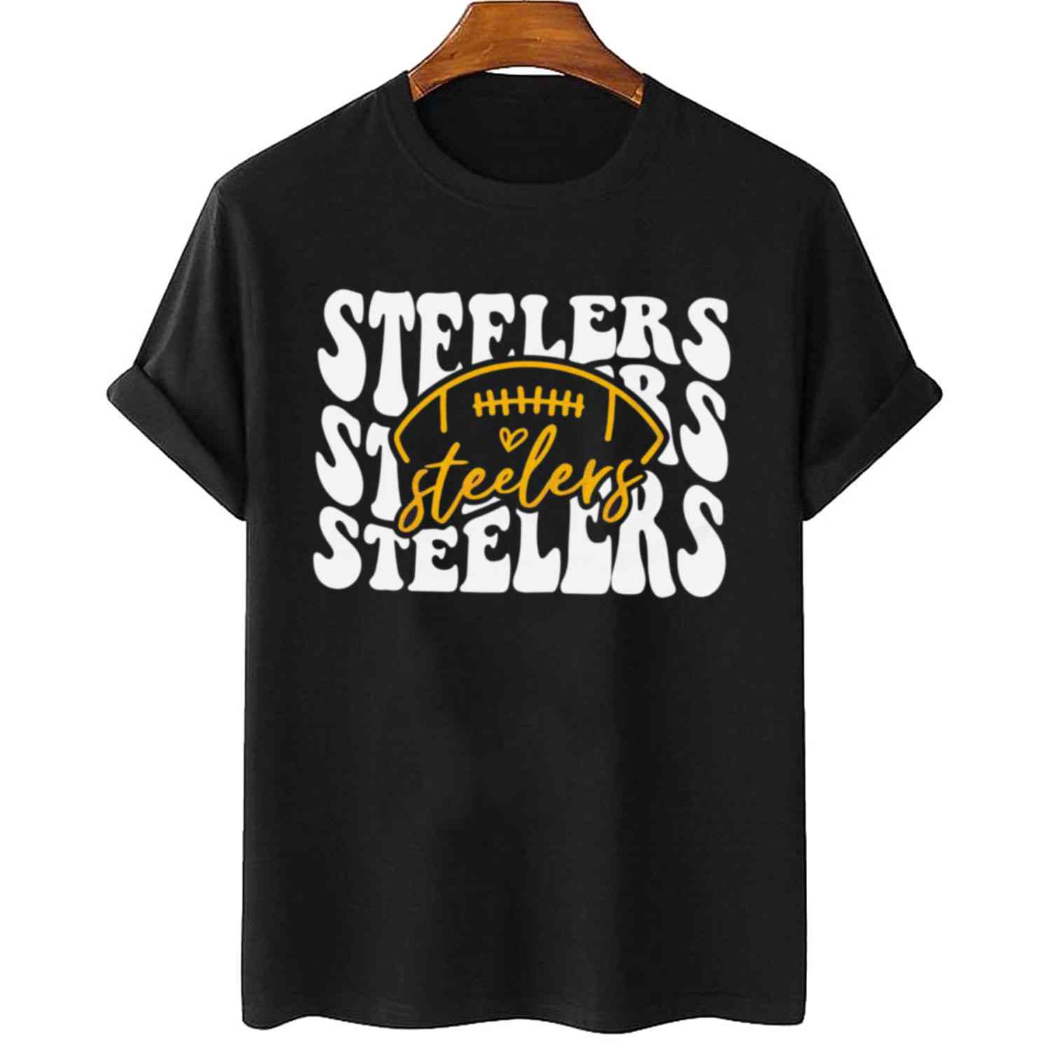 Steelers Team Boho Groovy Style Pittsburgh Steelers T-Shirt