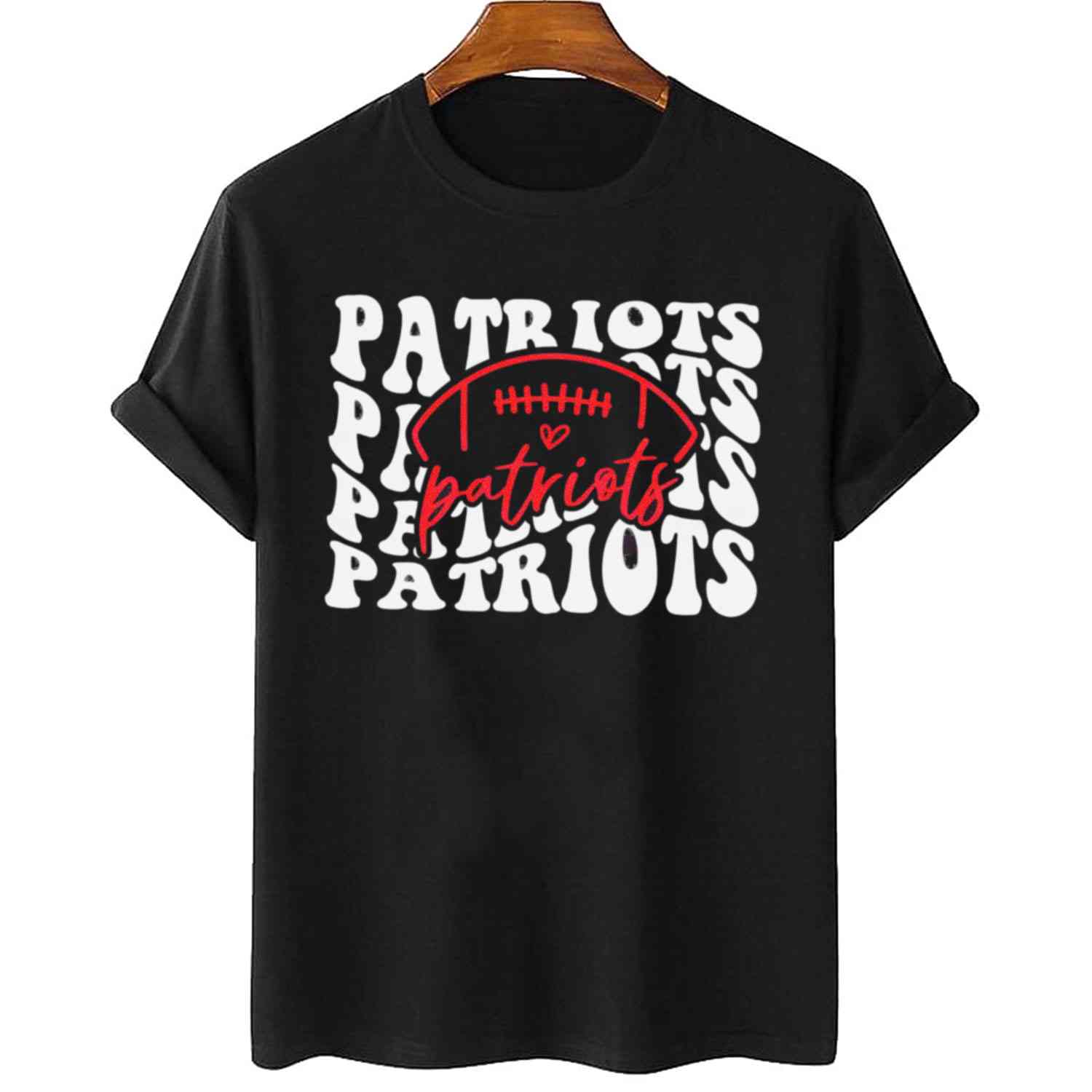 Patriots Team Boho Groovy Style New England Patriots T-Shirt