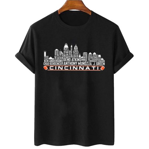 T Shirt Women 2 TSSK01 Cincinnati All Time Legends Football City Skyline T Shirt