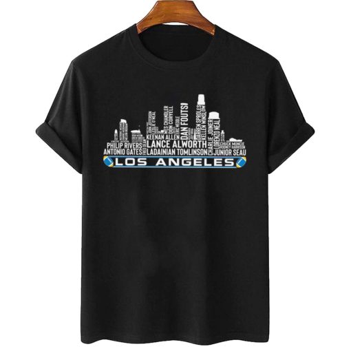 T Shirt Women 2 TSSK05 Los Angeles All Time Legends Football City Skyline Lost Angeles Chargers T Shirt