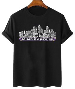 T Shirt Women 2 TSSK17 Minneapolis All Time Legends Football City Skyline T Shirt