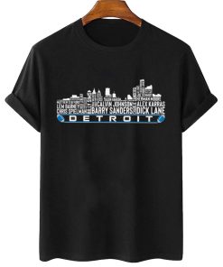 T Shirt Women 2 TSSK21 Detroit All Time Legends Football City Skyline T Shirt