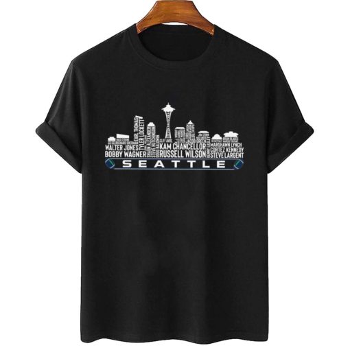 T Shirt Women 2 TSSK22 Seattle All Time Legends Football City Skyline T Shirt