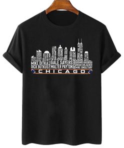 T Shirt Women 2 TSSK23 Chicago All Time Legends Football City Skyline T Shirt