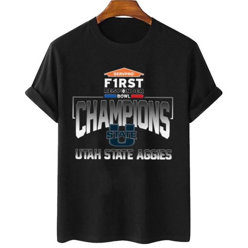 T Shirt Women 2 Utah State Aggies First Responder Bowl Champions T Shirt