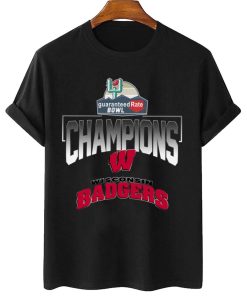 T Shirt Women 2 Wisconsin Badgers Guaranteed Rate Bowl Champions T Shirt