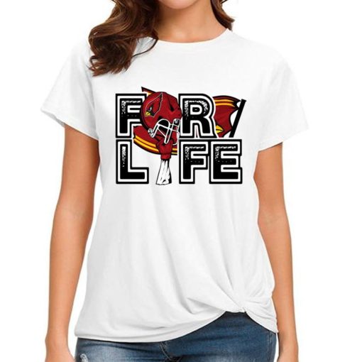 T Shirt Women DSBN004 For Life Helmet Flag Arizona Cardinals T Shirt